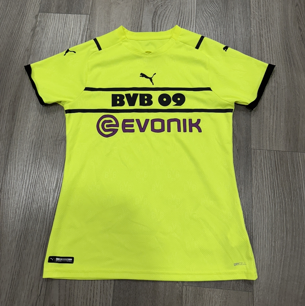 Puma Borussia Dortmund 2021/22 Third Football Soccer Yellow Jersey Women’s Small